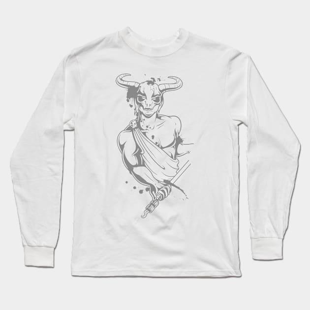 Roman Minotaur Long Sleeve T-Shirt by Designious